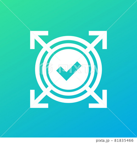 expand icon with check mark, vector 81835466