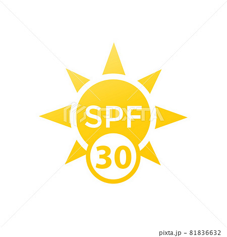 UV, SPF 30 sun protection icon, vector art 81836632
