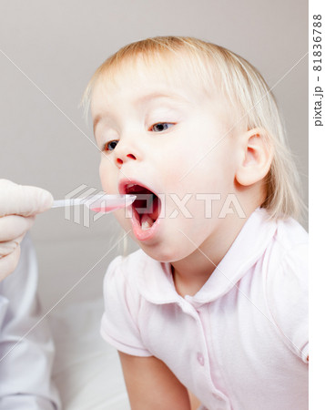 Child taking a medicine Child taking a medicine 81836788