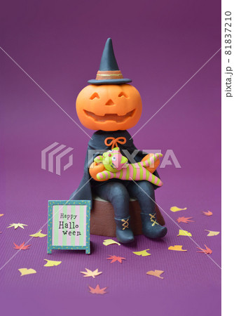 ハロウィン〜かぼちゃと猫　クレイアート 81837210