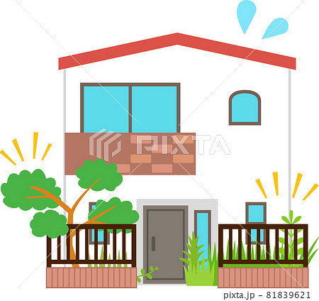 庭が草ぼうぼうの戸建て住宅 81839621