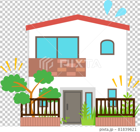 庭が草ぼうぼうの戸建て住宅 81839621