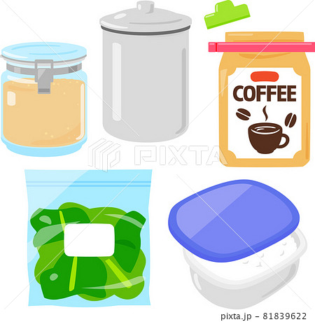 食品保存用品のイラストセット 食品保存用品のイラストセット 81839622