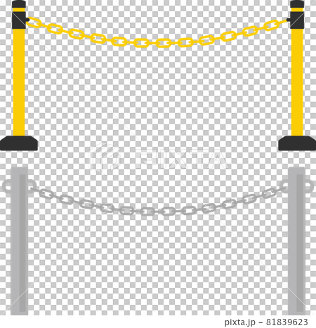 ポールに渡したチェーン 81839623