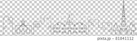 札幌シルエット 線画 札幌シルエット 線画 81841112