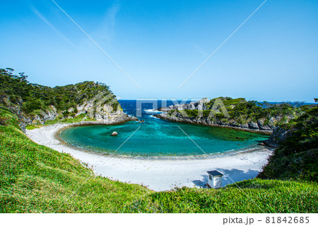 泊浦海水浴場と緑 81842685