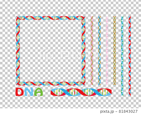 背景材料 DNA 基因設計插圖裝飾格線和框架集矢量 81843027
