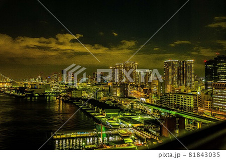 東京湾岸の都市夜景 81843035