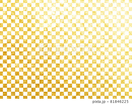 背景 背景素材 テクスチャ グランジ 壁紙 年賀状 お正月 冬 市松模様 和柄 金色 黄色 明るいのイラスト素材