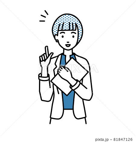 立って書類を手に持って何かひらめいたジャケットの女性 立って書類を手に持って何かひらめいたジャケットの女性 81847126