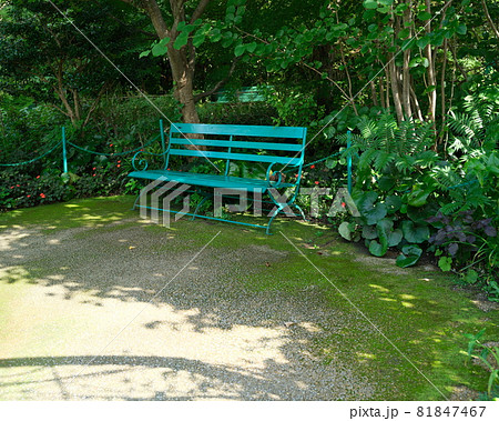 高知県奈半利町　モネの庭のベンチ 81847467