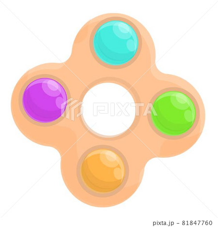 Sensory popit toy icon cartoon vector. Fidget pop 81847760