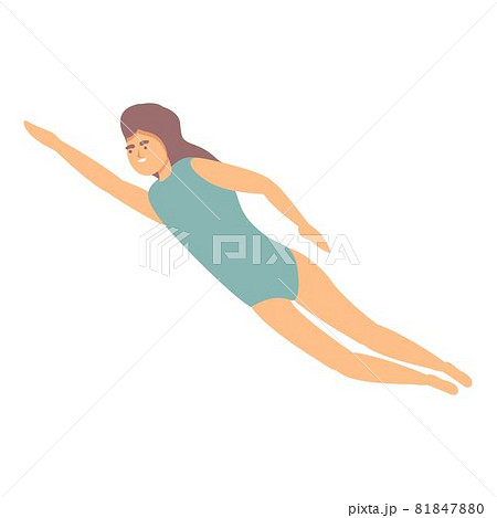 Swimming practice icon cartoon vector. Pool swimmer 81847880