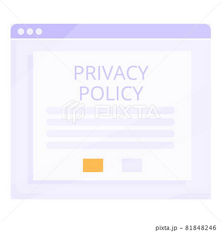 Web secure icon cartoon vector. Data privacy 81848246