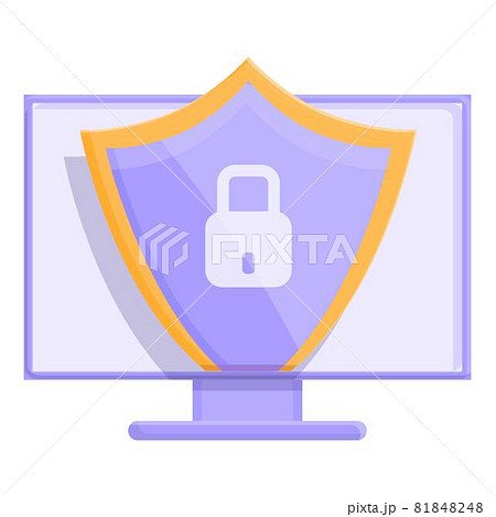 Online secure data icon cartoon vector. Privacy policy Online secure data icon cartoon vector. Privacy policy 81848248