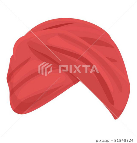 Arab culture turban icon cartoon vector. Indian hat 81848324