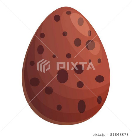Bird chocolate egg icon cartoon vector. Dark candy 81848373