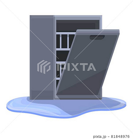 Broken kitchen dishwasher icon cartoon vector. Appliance repair Broken kitchen dishwasher icon cartoon vector. Appliance repair 81848976
