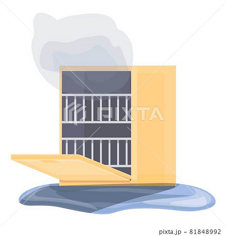 Damage dishwasher icon cartoon vector. Broken machine 81848992