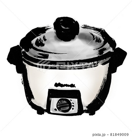 昭和レトロな炊飯器　電気釜の手描きイラスト 81849009