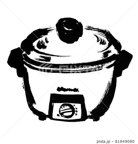 昭和レトロな炊飯器　電気釜の手描きイラスト 81849080