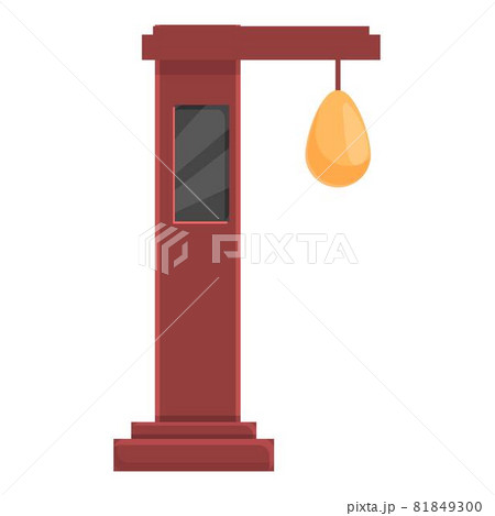 Power test game icon cartoon vector. Strenght hammer Power test game icon cartoon vector. Strenght hammer 81849300