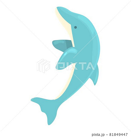 Dolphin mammal icon cartoon vector. Sea animal 81849447