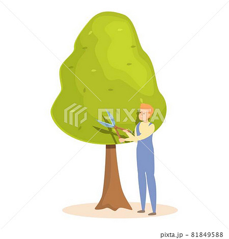 Tree trimming blade icon cartoon vector. Garden... - Stock Illustration  [81849588] - PIXTA