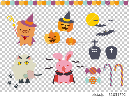 Animal Halloween set 81851792