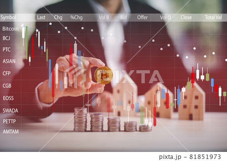 Businessman is touch bitcoin on Coins stack of a business network on background. bitcoin cryptocurrency ideas concept and virtual financial chart diagram, Digital symbol of a new virtual currency Businessman is touch bitcoin on Coins stack of a business network on background. bitcoin cryptocurrency ideas concept and virtual financial chart diagram, Digital symbol of a new virtual currency 81851973
