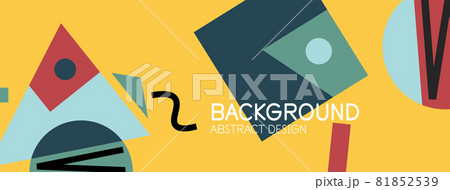 Abstract background with blocks, lines, geometric shapes. Techno or business concept for wallpaper, banner, background, landing page 81852539