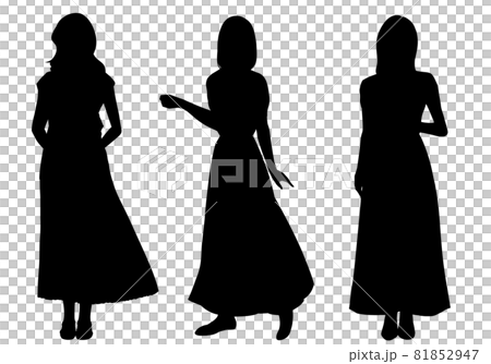 3 female silhouettes 81852947