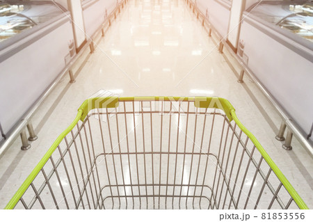 shopping cart in supermarket. 81853556