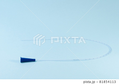 Rusch male and female all purpose catheter on blue background 81854113