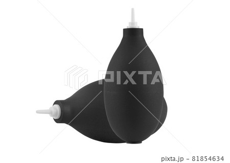 Rubber air blower pump dust cleaner isolated on white background Rubber air blower pump dust cleaner isolated on white background 81854634