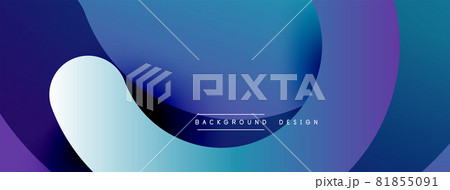 Abstract overlapping lines and circles geometric background with gradient colors 81855091