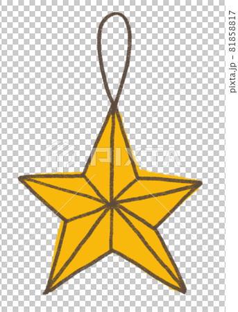 シンプルなクリスマスのオーナメントのイラスト 星のイラスト素材 シンプルなクリスマスのオーナメントのイラスト 星のイラスト素材