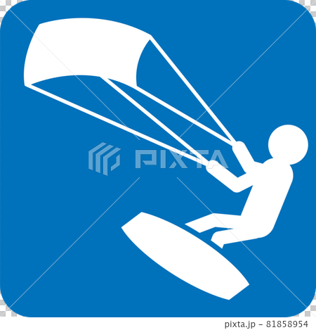 Kitesurfing pictogram Kitesurfing pictogram 81858954