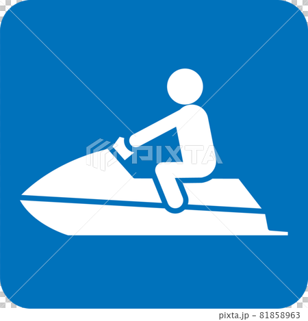 Marine jet pictogram Marine jet pictogram 81858963