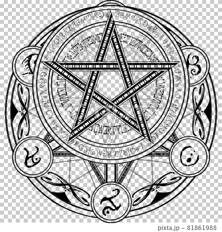 Five-Pointed Star Magic Circle 81861988