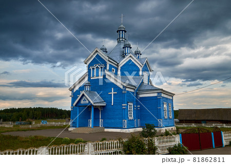 Church of the Annunciation of the Blessed Virgin Mary in Kunosa village, Minsk region, Nesvizh district, Belarus. 81862811