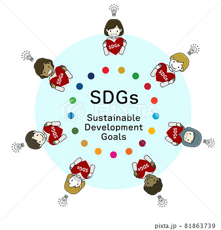 SDGsの取り組みに対するイメージやアイディアをわかりやすく表現した、子供たちのイラスト SDGsの取り組みに対するイメージやアイディアをわかりやすく表現した、子供たちのイラスト 81863739