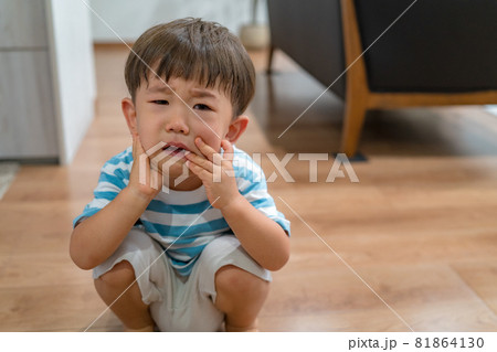 イヤイヤ期の子供　男の子 81864130