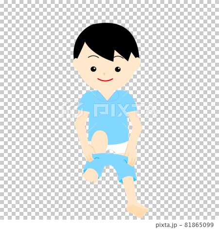 Clipart of a Boy Dressing and Putting on Pants - Royalty Free Vector  Illustration by BNP Design Studio #1519249