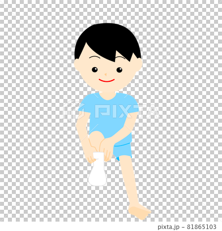 Boy wearing socks 81865103
