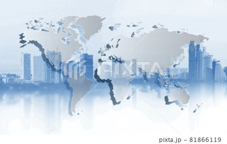 Global connection and the internet network modernization in smart city . Concept of future 5G wireless digital connecting or The world logistics background or transportation Industry or shipping Global connection and the internet network modernization in smart city . Concept of future 5G wireless digital connecting or The world logistics background or transportation Industry or shipping 81866119