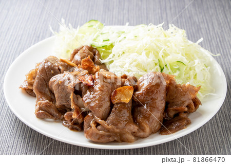 焼肉(薄切り牛肉たれ焼き)。 81866470