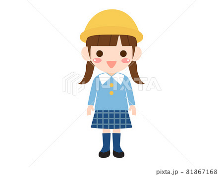 女の子の園児のイラストのイラスト素材