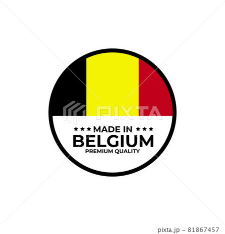 Set of Made in Belgium labels, logo, Belgium Flag, Belgium Product Emblem  16188270 Vector Art at Vecteezy