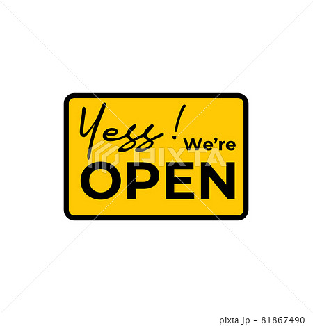 Hanging open sign for front shop logo design Hanging open sign for front shop logo design 81867490